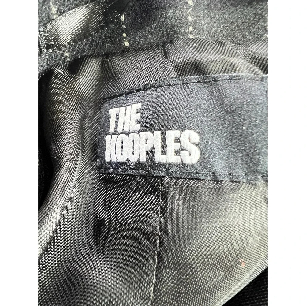 The Kooples Mens 38R Suit Jacket Black Pinstripe Wool Slim Fit HVES25004K NEW